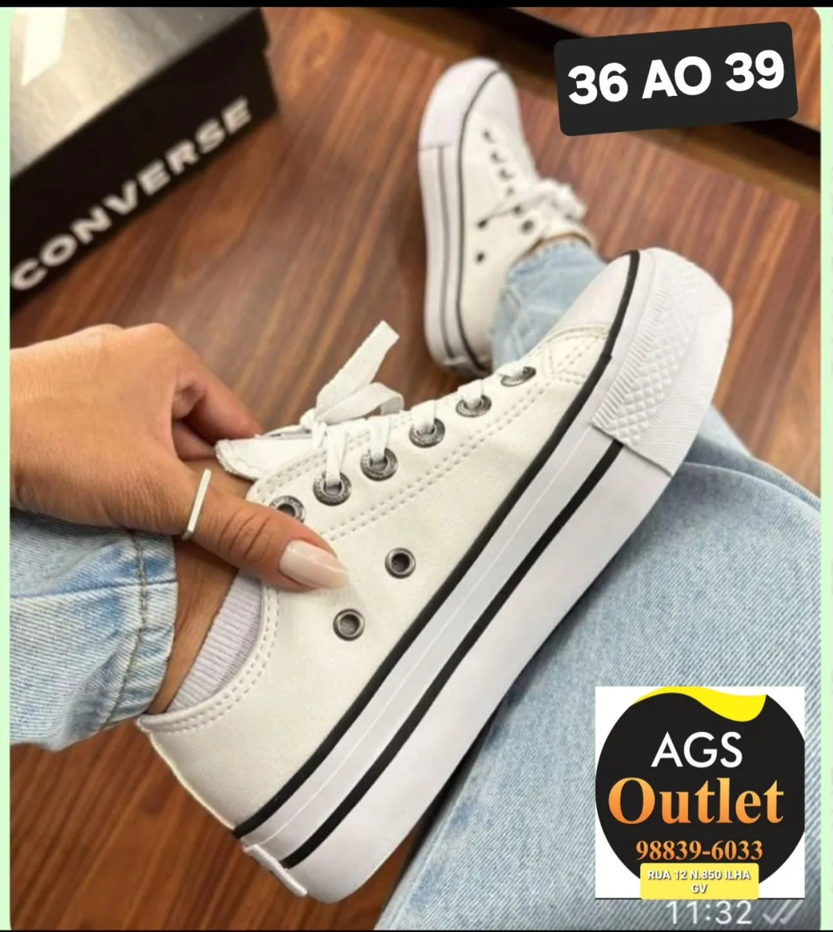 Converse All Star plataforma branco