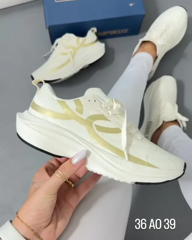 Olympikus branco e dourado