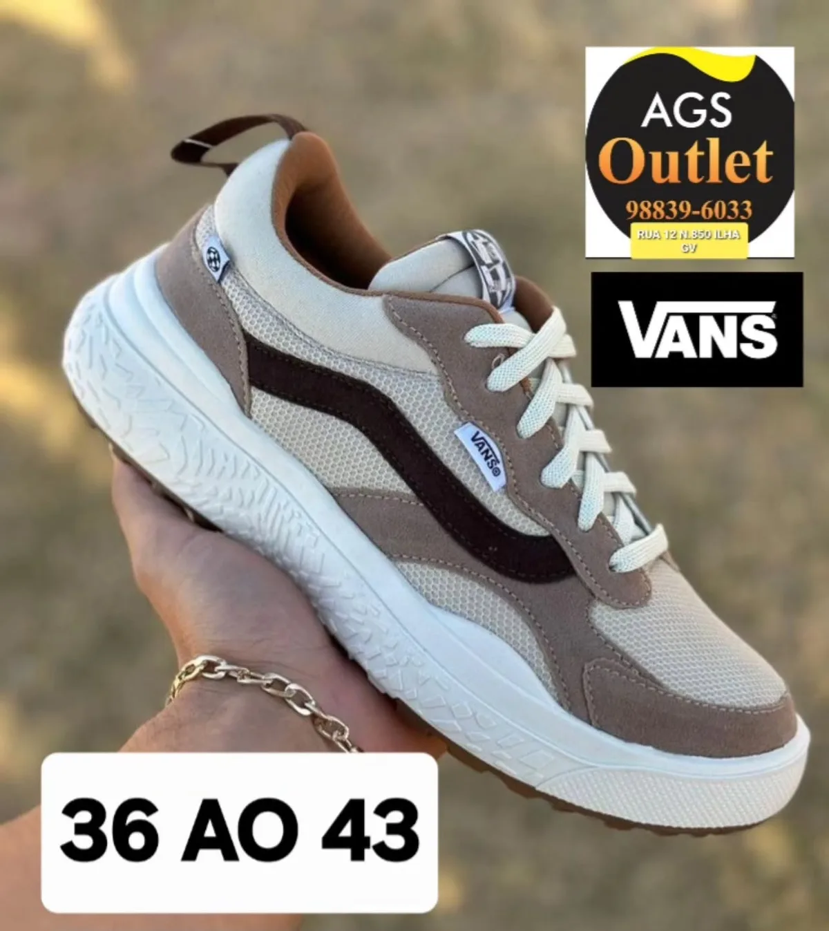 Vans UltraRange bege e marrom